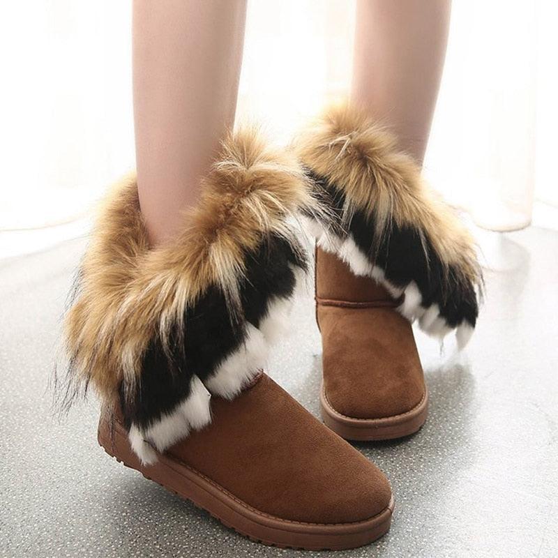 Fur Boots Warm Ankle Boots For Women Snow Shoes - CADEAUME