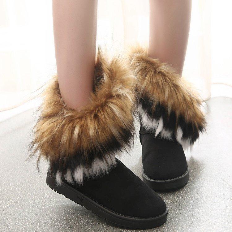 Fur Boots Warm Ankle Boots For Women Snow Shoes - CADEAUME