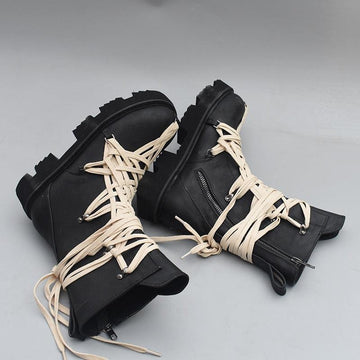 Gothic Boots For Women 2022 Spring Punk Style Women Black Boots P40d50