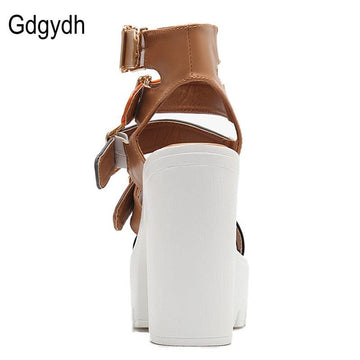 High Heels Gladiator Sandals Platform Shoes Woman