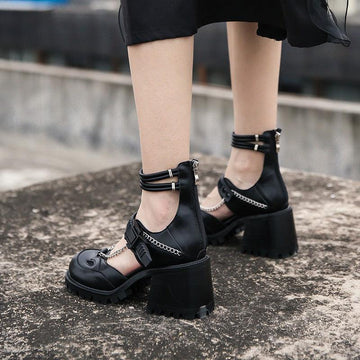 Roman sandals high-top design niche high-heeled shoes